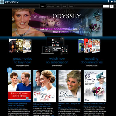 Odyssey was founded in 1981 and was one of the very first independent video distributors ever, specialising in true story films and documentaries. We created this VOD website which will aim to provide the largest on demand service for Royal documentaries in the world.