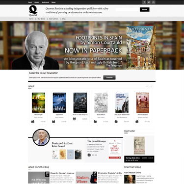 Quartet Books is a full e-commerce site with client-side management.