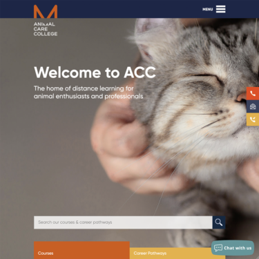 Animal Care College is one of a suite of websites developed with King&Tuke for The 1946 Group