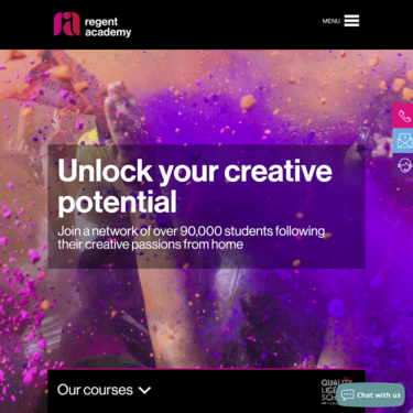 Regent Academy is one of a suite of websites developed with King&Tuke for The 1946 Group
